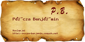 Pócza Benjámin névjegykártya