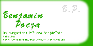 benjamin pocza business card